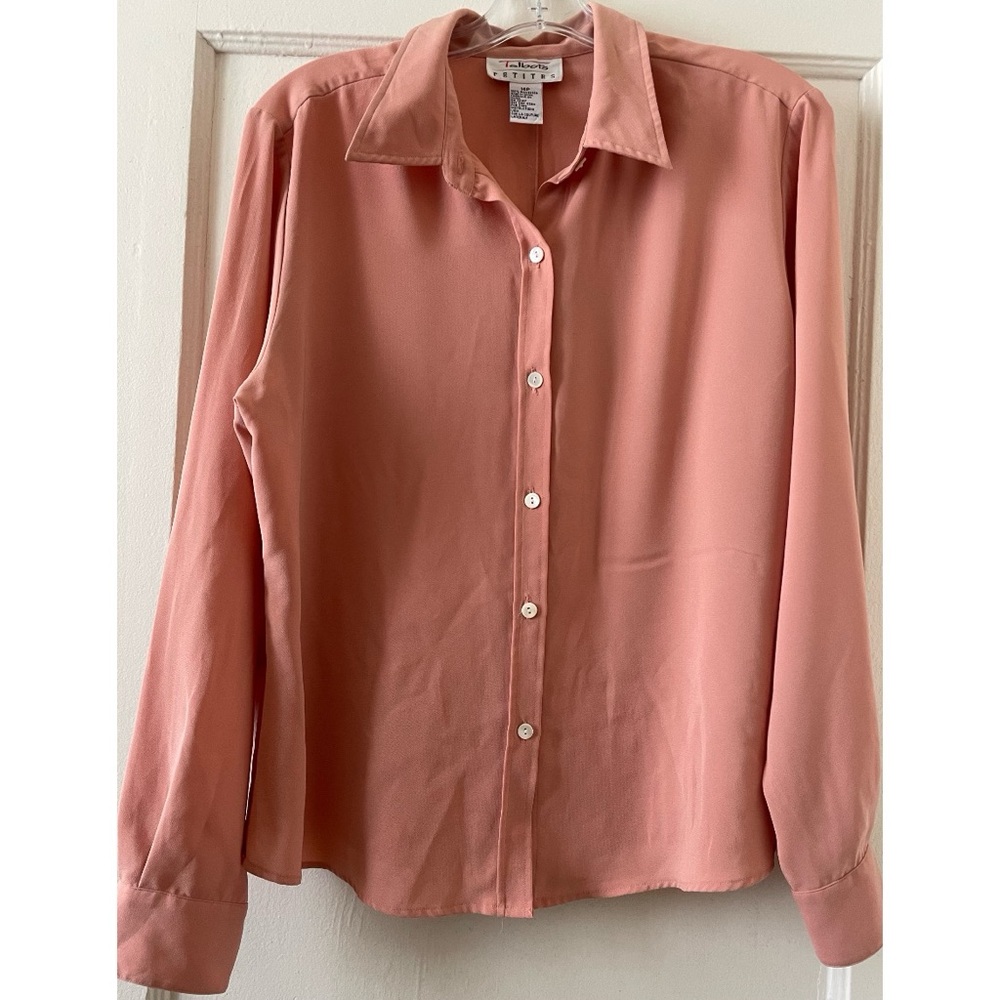 Talbots Peach Button-Up Shirt